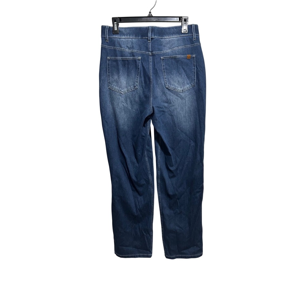 Halara Denim Pants Womens Blue Dark Wash Pull On High Rise Stretch Straight Jean - Picture 2 of 3